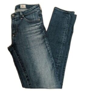 Adriano Goldschmied The Prima Mid-rise Cigarette medium blue wash jeans 27R